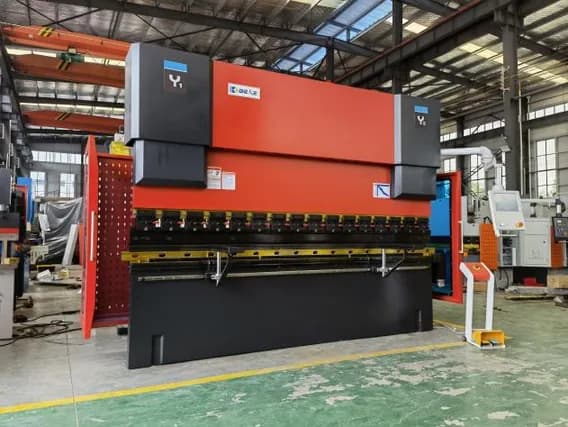 CNC hydraulic press brake on the Sri Ganapathi Industries shop floor