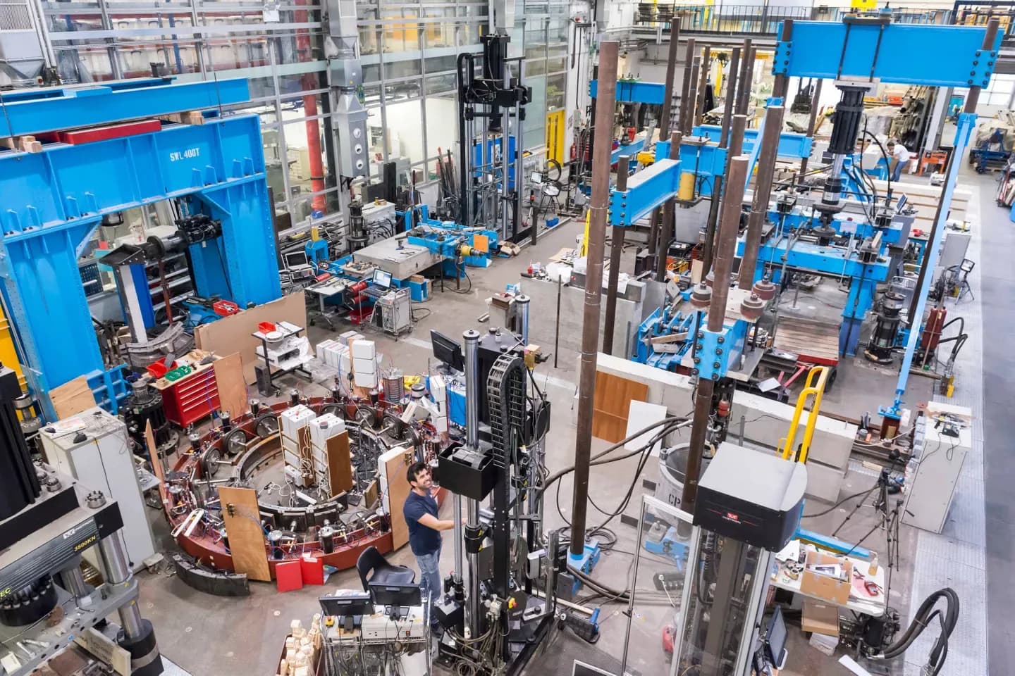 Wide view across the Sri Ganapathi Industries fabrication shop floor