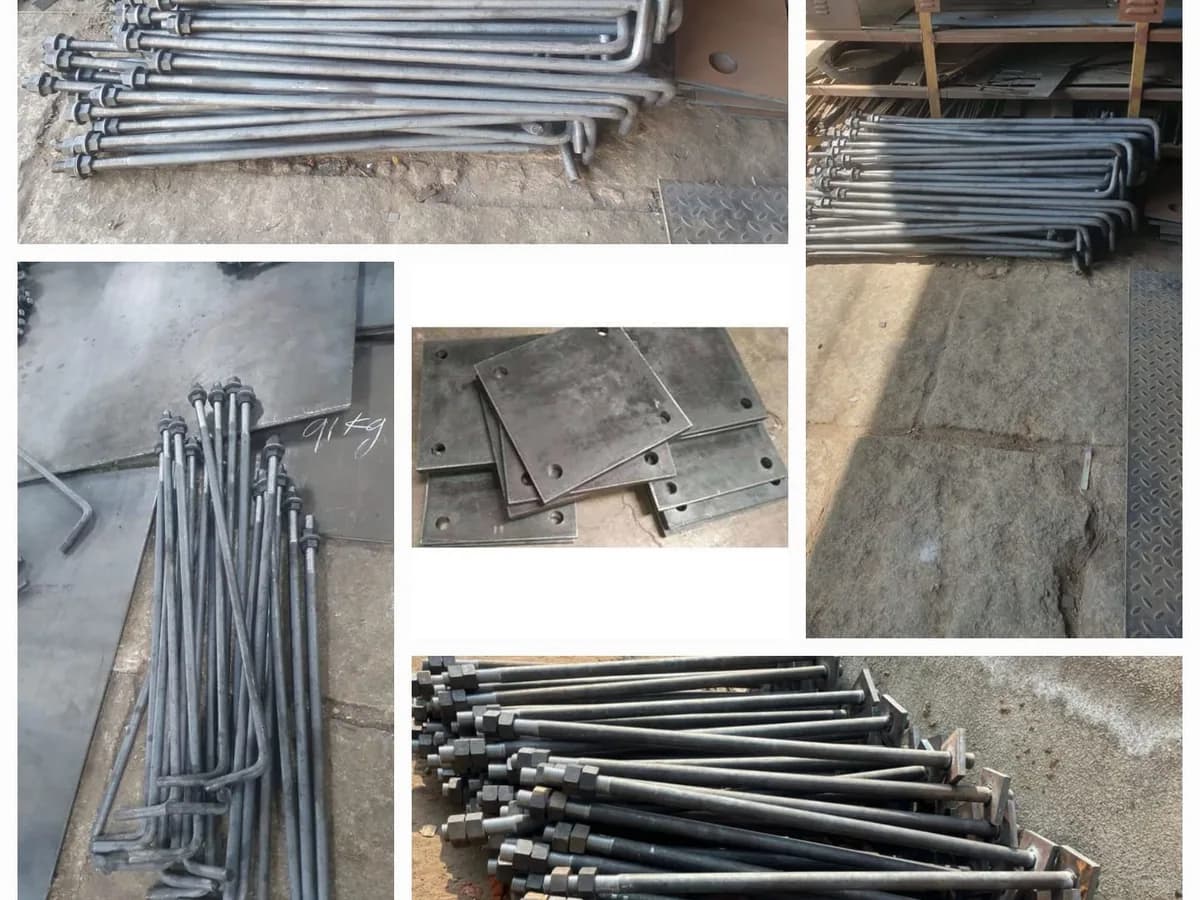 Heavy CNC machined foundation base plate with precision bored mounting holes